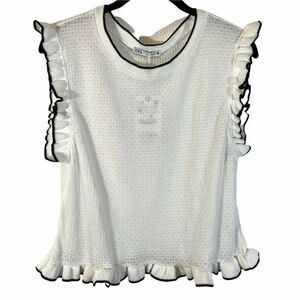 Zara Ruffle Knit Top NWT XL